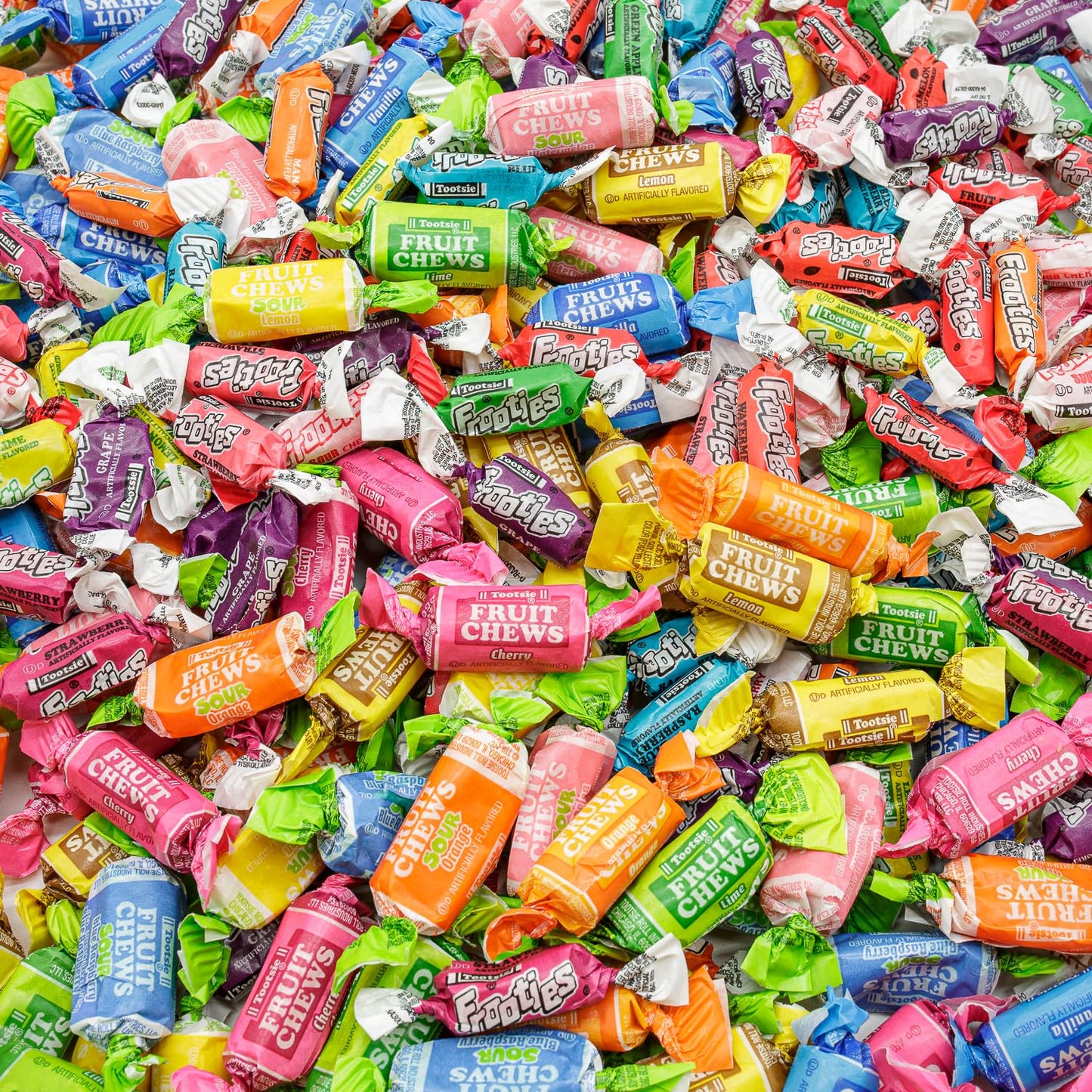 Candy Grand Variety Mix 5 Pounds - Anti Melt Pack Assorted (Fruit Chews Frooties and Sour) Bulk Individually Wrapped Resealable Bag