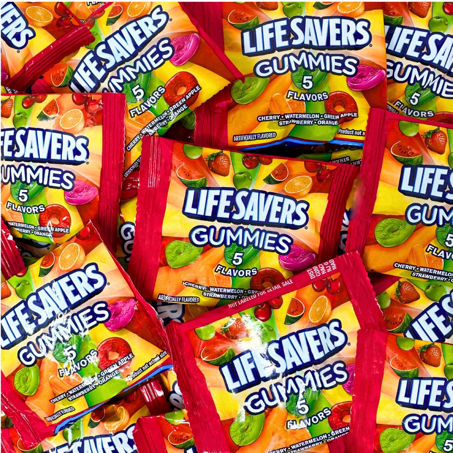 Assortit Life Savers Fun Size Gummy Candy, 60+ Packs, 3 lbs, Mixed Fruity Flavors, Ideal for Parties and Snacks
