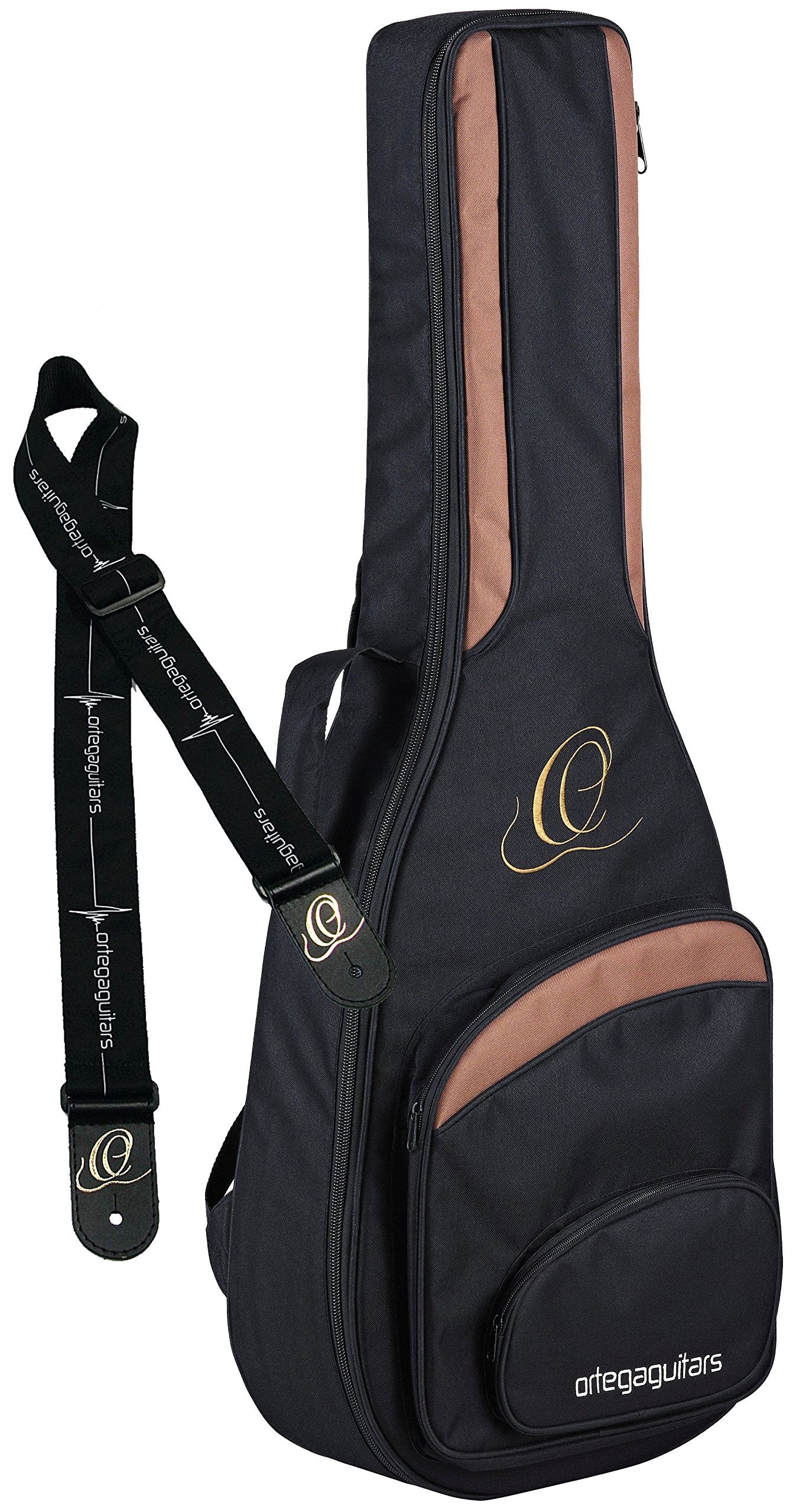 Ortega Guitars 6 String Family Series Pro Left-Handed Solid Top Thinline Acoustic-Electric Nylon Classical Guitar W/Bag, (Rce145