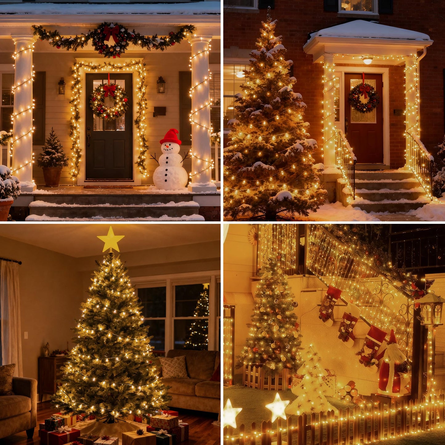 Banbanjo Solar Christmas Lights Outdoor 72Ft 200 Led Solar String Lights With 8 Modes Waterproof Christmas String Light For Patio Garden Party Tree Proch ding Holiday Xmas Decorations(Warm White)