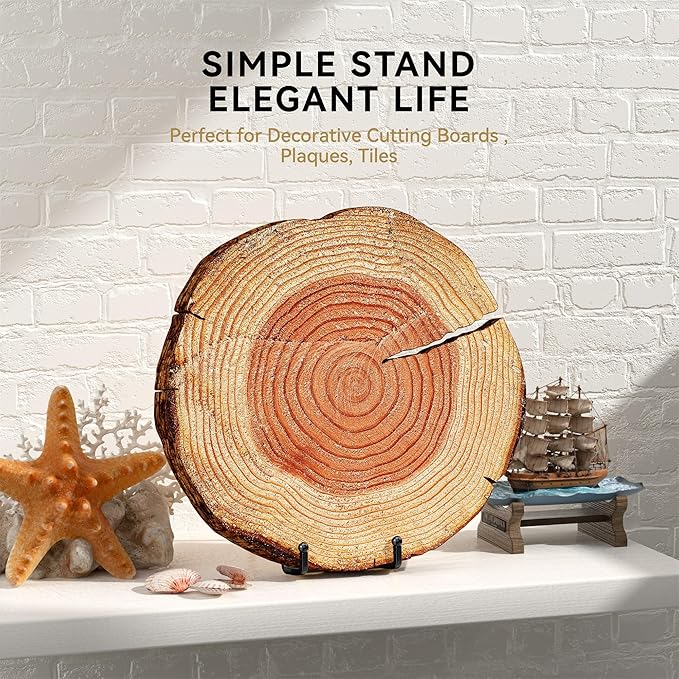 16 Inch Heavy Duty Plate Stand (2 Pack) - Metal Display Easel for Large Plates, Picture Frames, Signs, Posters, Decorative Platters