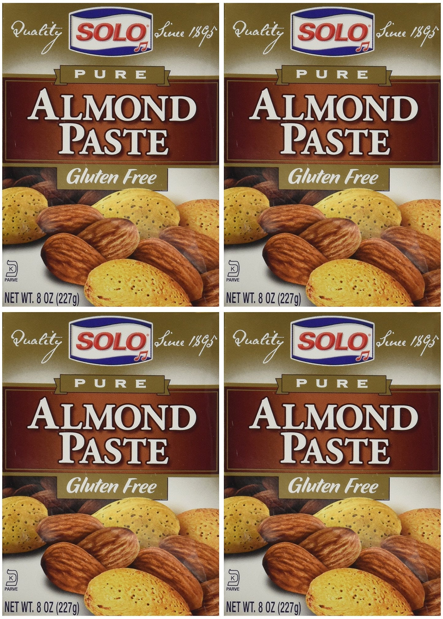 Solo Almond Paste, 8-Ounce Packages (Pack of 4)