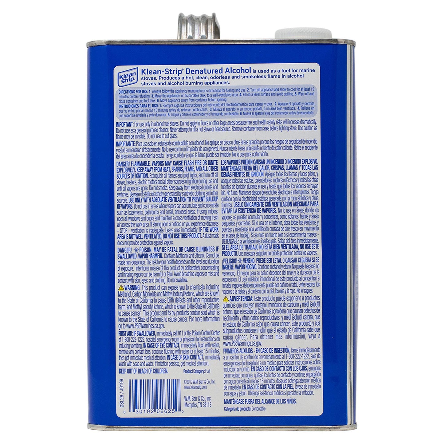 KLEAN-STRIP GSL26 Denatured Alcohol, 1-Gallon