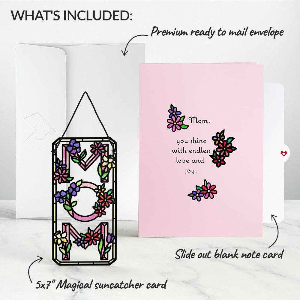 5x7" Floral Mom Suncatcher Card