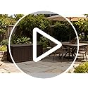 MAKE CHANGES 100 Gallon Outdoor Storage Box, Waterproof Resin Deck Box Organizer for Patio Cushion Storage, Lockable Outsi...