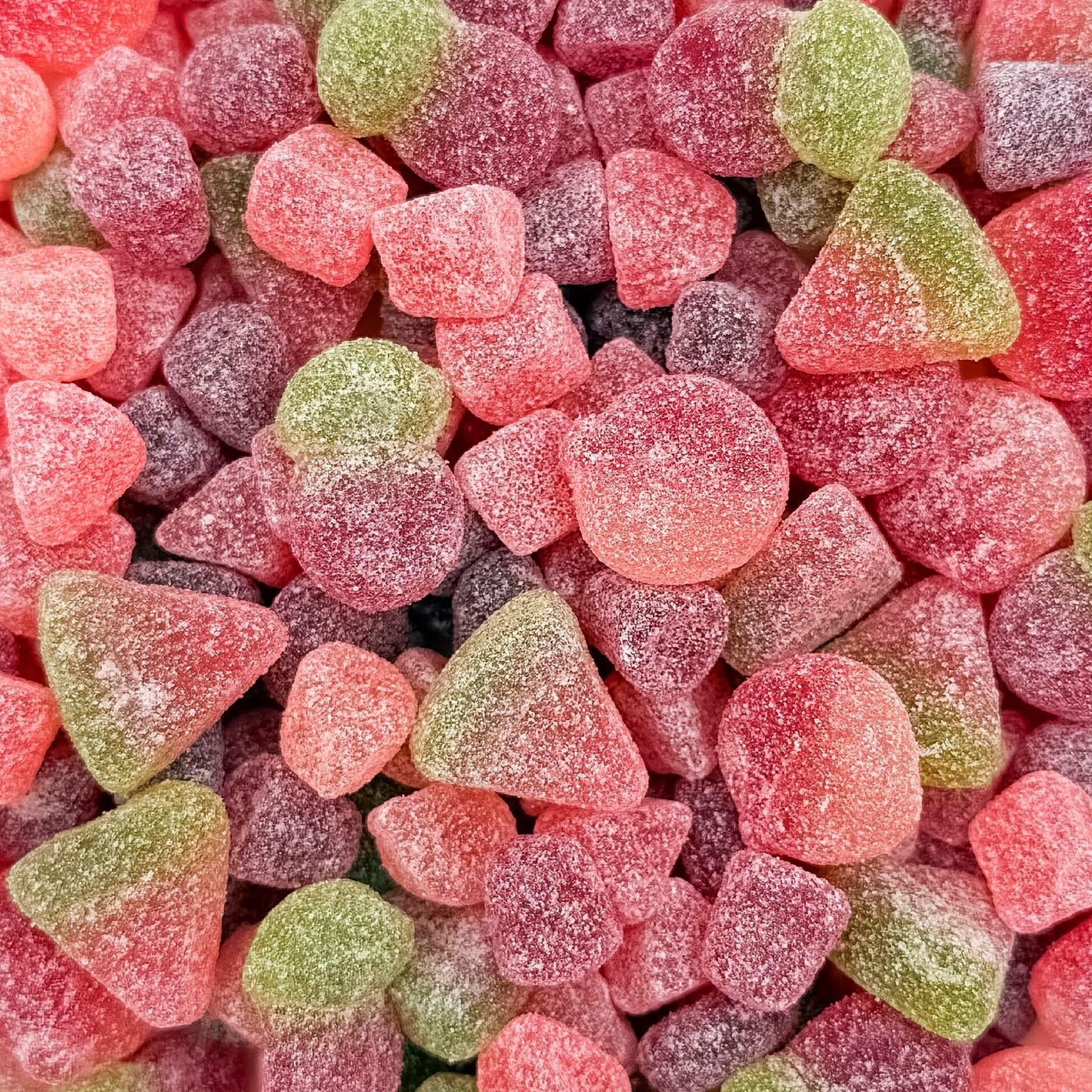 Sour Fruit Jelly Candy Mix | 1 Pound Bag | Vegan Gummies with Real Fruit Puree | Cherry Watermelon Peach | Gelatin Free Plant Based Texture | No Artificial Colors or Flavors | Dye Free Candy