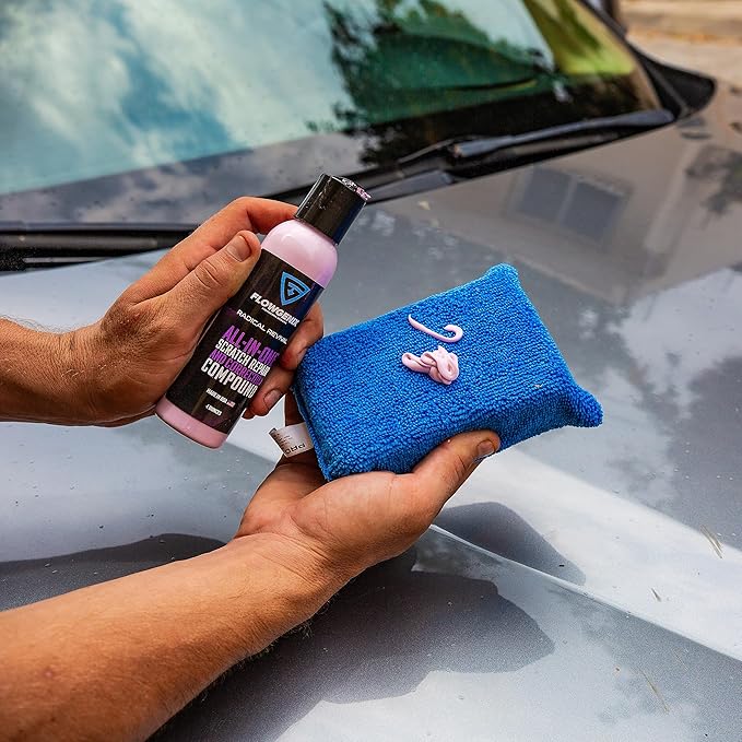 Flowgenix Instant Car Scratch Remover for Vehicles, All-in-One Car Paint Scratch Repair and Polishing Compound (4 oz) - Incl. Microfiber Applicator and Microfiber Towel