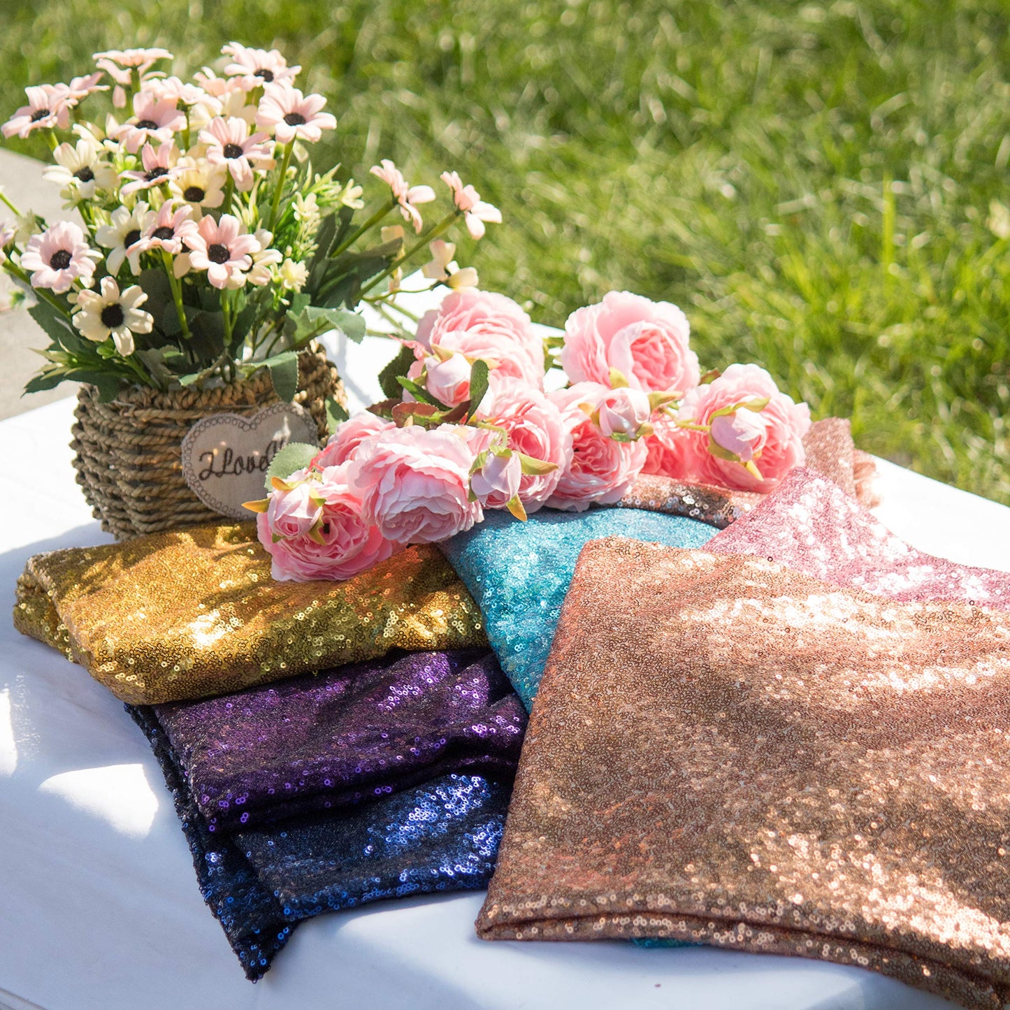 Jyflzq Silver Sequin Backdrop Curtains 10Ft X 10Ft 1 Panel Glitter Photo Booth Backdrops Sparkly Photography Background Drapes F