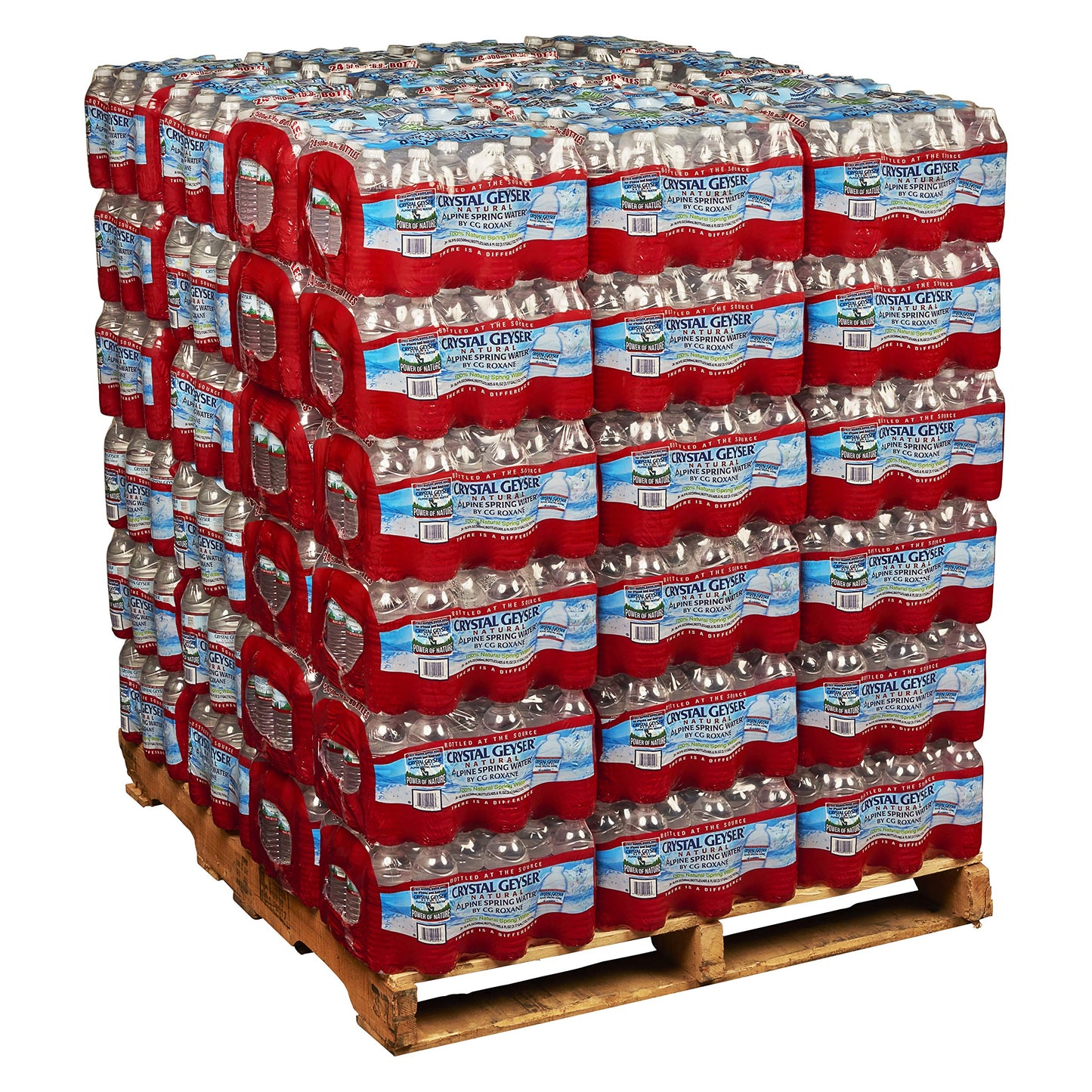Crystal Geyser Pallet Of 84 Cases, Of Alpine 100% Natural Spring Water, 24 16.9oz bottles per Case, Bottled at The Source