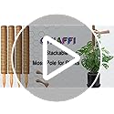 4 Pack 22 Inch Moss Poles, Stackable Moss Pole for Plants Monstera, 70 Inch Tall Moss Poles for Climbing Plants Indoor, Co...