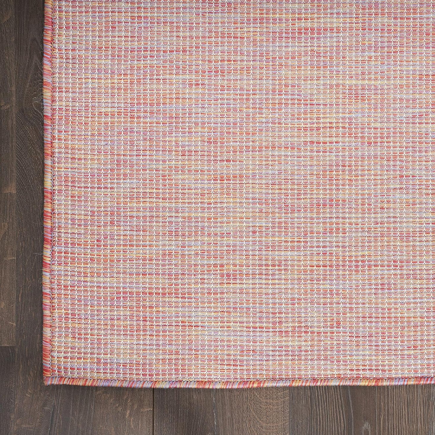 Nourison Home Positano Indoor/Outdoor Rainbow 6' x Round Area Rug, Easy Cleaning, Non Shedding, Bed Room, Living Room, Dining Room, Backyard, Deck, Patio (6 Round)