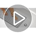 GORILLA GRIP Patented Bath Tub Shower Mat, Machine Washable Bathtub Floor Liner Mats, Suction Cups and Drain Holes to Keep...