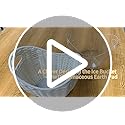 Lexenic Ice Bucket with Handle Hole, Woven and Acrylic Double Layer Basket Design, 4L Champagne Wine Ice Bucket for Cockta...