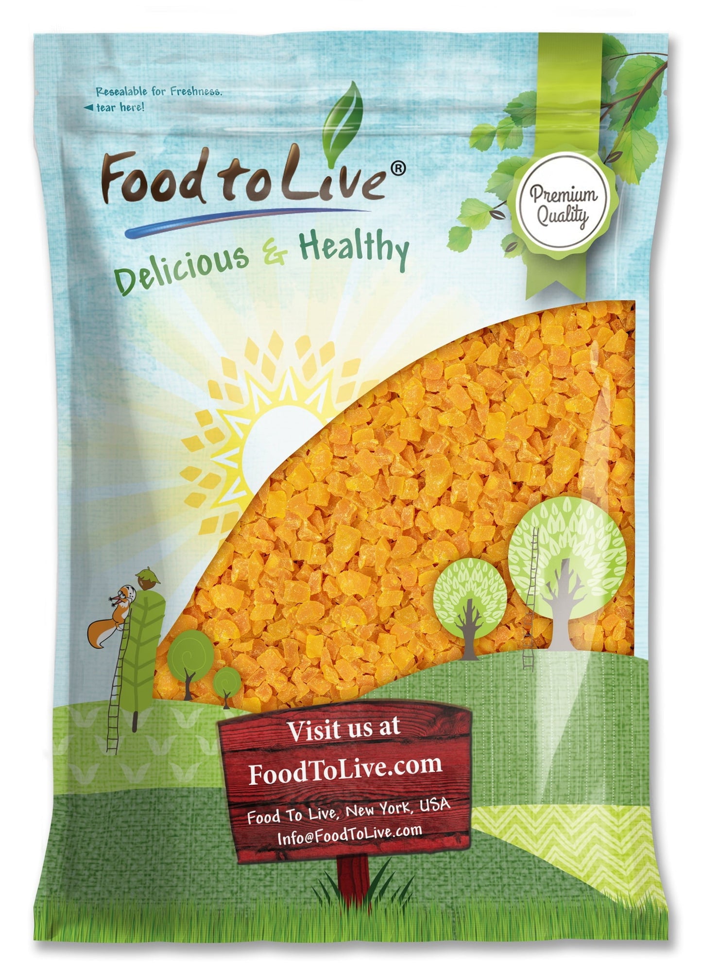 Dried Diced Mango, 10 Pounds Kosher, Vegan By Food To Live