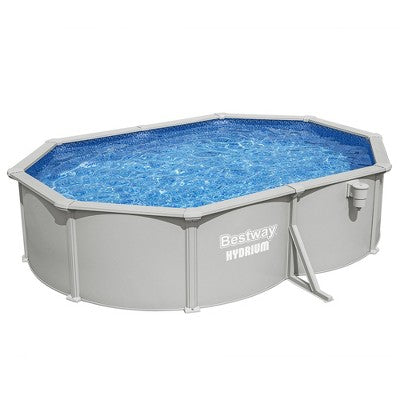 Bestway Hydrium 16'5" x 12" x 48" Oval Steel Wall Above Ground Pool Set