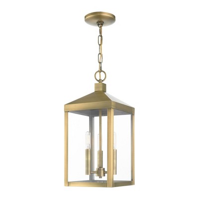 Livex Lighting Nyack 3 - Light Pendant in Antique Brass