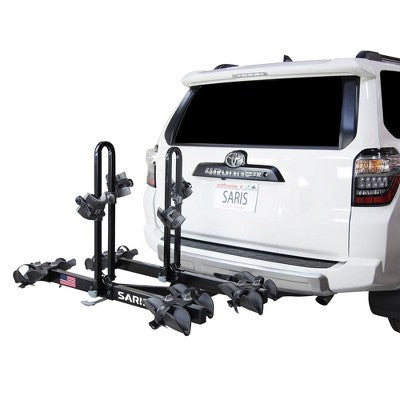 Saris Freedom Hitch Car Rack – 4‑Bike Platform Carrier, Black, Fits 2″ Hitch, 190 lb Total Capacit