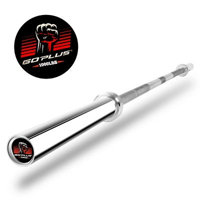 Costway 1000 lb Olympic Chromed Weight Bar 7' Olympic Barbell Multipurpose Weightlifting