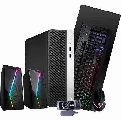 HP ProDesk 600G4 Desktop Computer | Hexa Core Intel i5| 16GB DDR4 RAM | 250GB NVMe + 500GB SSD|Keybrd&Mouse|Speaker|Webcam|Windows 11 Pro |Refurbished