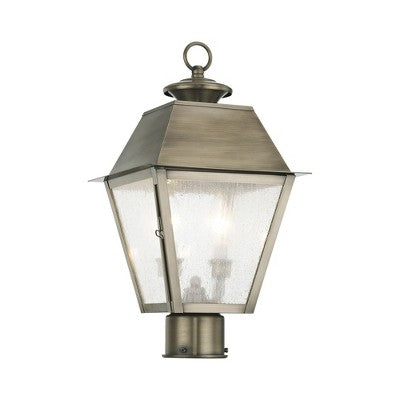 Livex Lighting Mansfield 2 - Light Post Light in Vintage Pewter