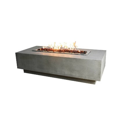 Granville 60" Outdoor Fire Pit Propane Table Backyard Patio Heater - Elementi: Lava Rocks, Weather-Resistant