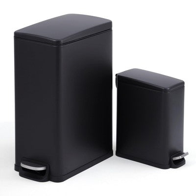 12 Gal and 2.6 Gal Trash Can with Removable Inner Bucket & Step On for Kitchen and Bathroom