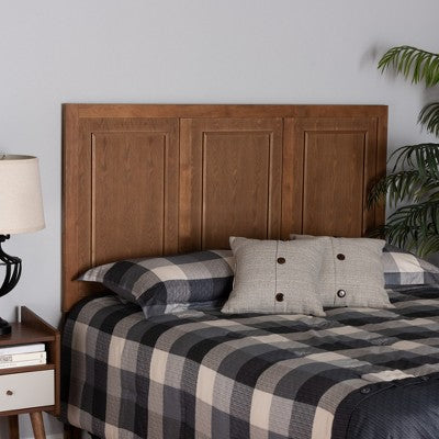Baxton Studio Giordano Classic and Traditional Walnut Wood Headboard