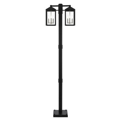 Livex Lighting Nyack 6 - Light Post Light in Black/Brushed Nickel