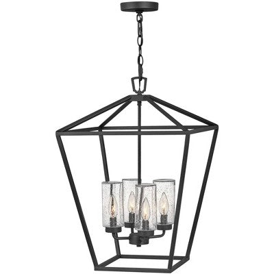 Hinkley Alford Place 17" Black Cage Low Voltage Outdoor Hanging Light