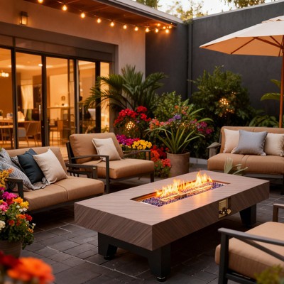 54-Inch Iron Fire Pit Table, Wood-Burning Outdoor Fire Pit with Durable Metal Construction for Patio, Backyard & Garden