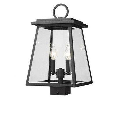 Z-Lite Broughton 2 - Light Post Light in Black