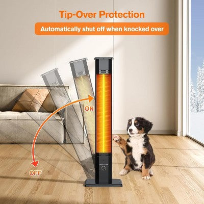 vanccasso Patio Heater, Portable Outdoor Heater Super Quiet Electric Heaters for Indoor Outdoor Use