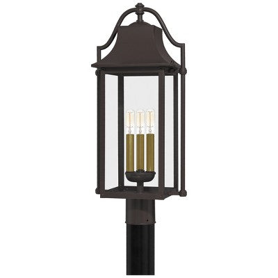Manning 3-Light Western Bronze Outdoor Post Lantern