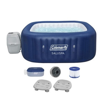 Bestway Coleman Hawaii AirJet Hot Tub + Bestway SaluSpa Underwater Non Slip Pool and Spa Seat with Adjustable Legs, Gray (2 Pack)