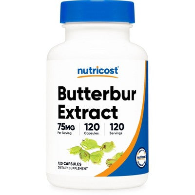 Nutricost Butterbur Extract Capsules (75mg) 120 Capsules - Gluten Free, Non-GMO, Vegetarian Friendly