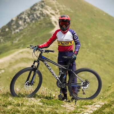 Gulches Elecony Teen Fat Tire MTB, Full Suspension (Front/Rear), 21-Speed, Steel Frame, Dual Disc Brakes, 85% Pre-Assembled