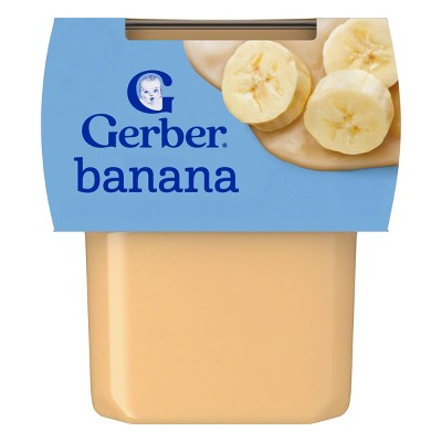 Gerber Baby Food Stage 2 Banana Puree Tub - 2ct/8oz
