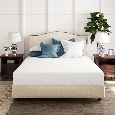 Ego White 12" Medium Gel Green Tea AeroFusion Memory Foam Mattress