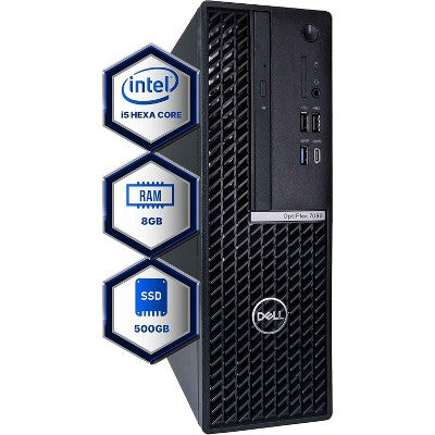 Refurbished Dell OptiPlex 7090 Computer-HexaCore Intel i5-8GB DDR4 RAM-500GB SSD-Windows 11 Pro-Manufacturer Refurbished