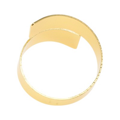 Unique Bargains Napkin Rings Simple Lines Stainless Steel 1 Pc