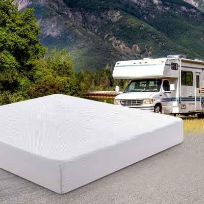 Dyonery RV Mattress 8/10 Inch Memory Foam Mattresses with Tencel Cover, Green Tea Cooling Gel, Medium Firm, CertiPUR-US, Mattress in Box