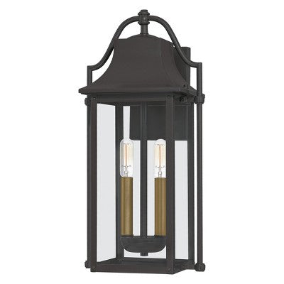 Manning 1-Light Western Bronze Outdoor Wall Lantern