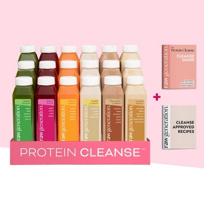 Raw Generation Protein Cleanse –High Protein Juice Cleanse with Dairy & Soy-Free Protein Smoothies Gets Results Quickly While Energizing Your Workouts