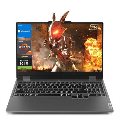 Lenovo LOQ Gaming Laptop, 15.6" FHD, Ryzen 7 250, RTX 5060, 32GB DDR5, 1TB SSD, Wi-Fi 6, Win 11 Pro, Grey