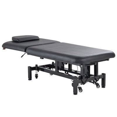 VEVOR Professional Electric Lift Massage Table, 0-45° Adjustable Backrest Medical Table Bed,Tattoo Spa Table on Wheels,with Headrest, 550LBS,Black