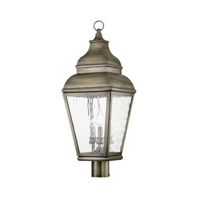 Livex Lighting Exeter 3 - Light Post Light in Vintage Pewter