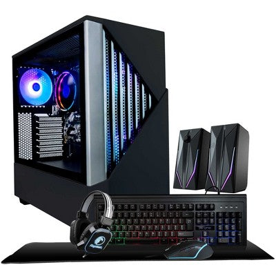 Periphio Reaper Gaming PC Desktop Bundle - AMD Ryzen 5, Radeon Vega 7 iGPU, 16GB RAM, 1TB NVMe (SSD), Windows 11 Gaming Computer with Mouse + Keyboard