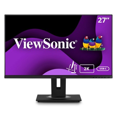 ViewSonic VG2755-2K 27 Inch IPS 1440p Monitor with USB C 3.1, HDMI, DisplayPort and 40 Degree Tilt Ergonomics for Home and Office