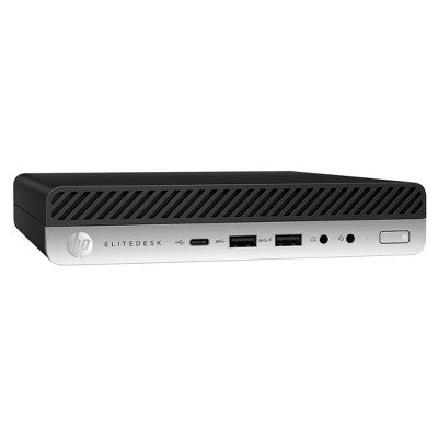 Refurbished HP EliteDesk 800 G5 Mini Desktop, Intel Core i7-9700T, 2.0GHz, 16GB RAM, 256GB SSD, Windows 11 Pro - Manufacturer Refurbished