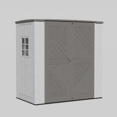 Decksplore Outdoor Storage Cabinet Waterproof Resin Vertical Outdoor Storage Shed for Patio Garden Tools